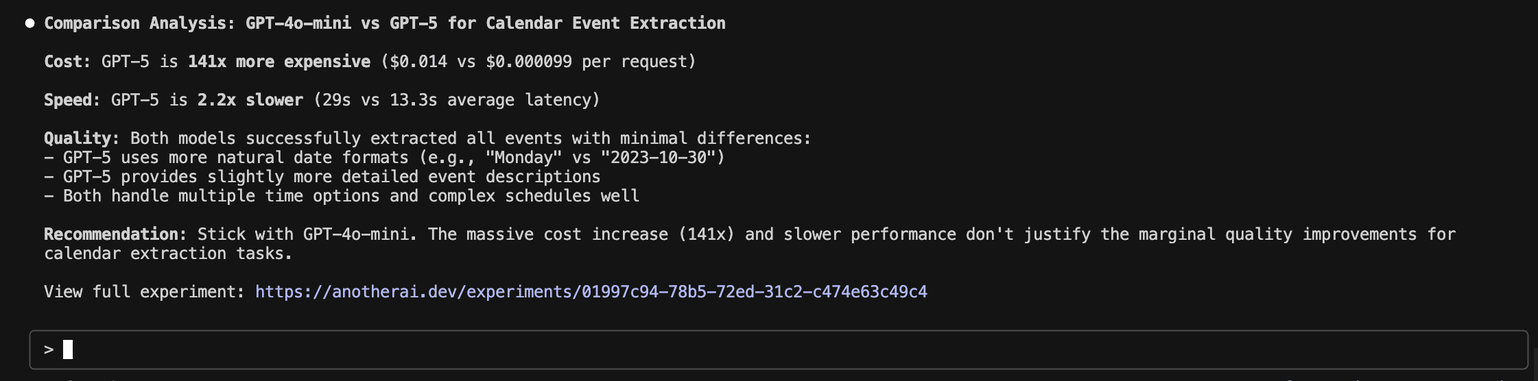 AI Analysis of Model Comparison