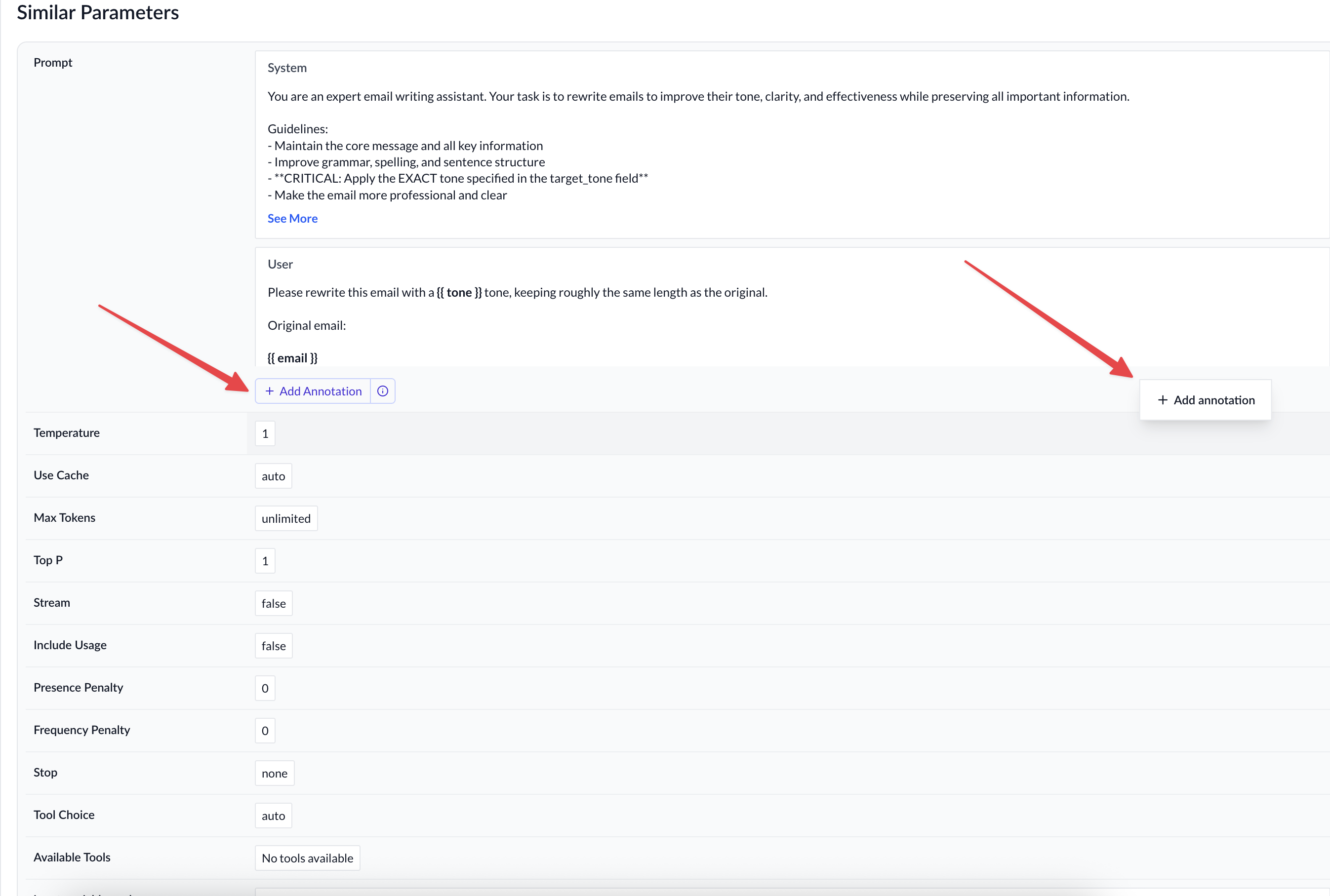 Add Annotation on Parameters